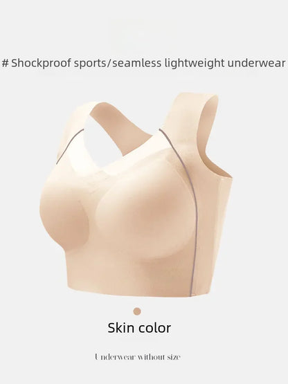 Soutien-gorge réglable pour femmes, grande poitrine, petit soutien-gorge, empêche l'affaissement, froncé, sans anneau en acier, Support supérieur étendu