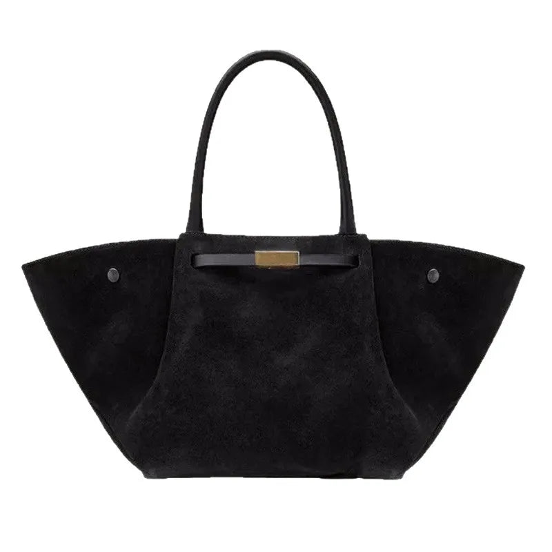Demellier – sac fourre-tout en cuir suédé pour femmes, grande capacité, en forme de boulette, sous les bras, Style rétro américain, sac à main à usage quotidien