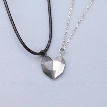 Collier couple Électrocardiogramme cœur magnétique – Symbole d’amour