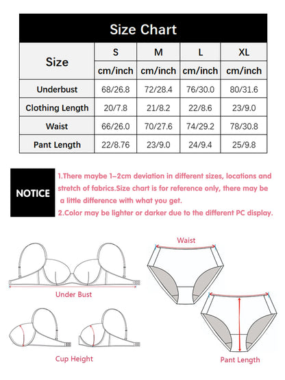 Ensemble Bralette sans Bretelles en Dentelle – Soutien-gorge et Culotte confortable S-XL