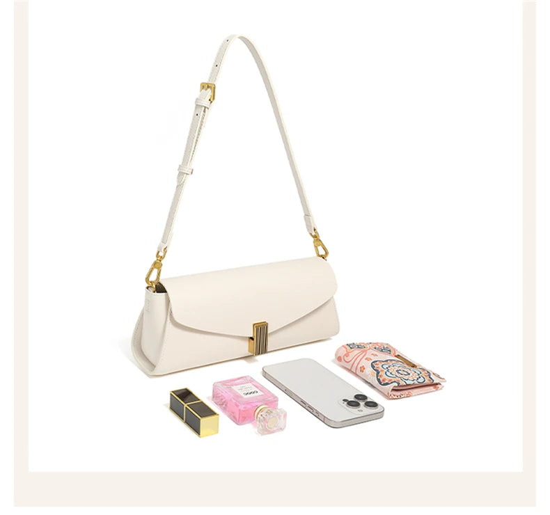 Hifashion élégant en cuir véritable sous les bras sacs à bandoulière pour femmes 2025 luxe concepteur bandoulière sacs à main carrés dames sacs à main