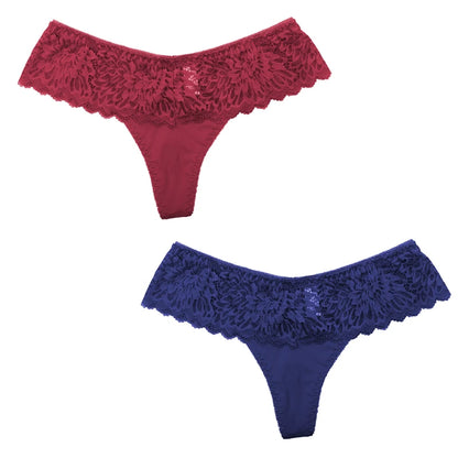 Culotte Tanga en Dentelle Femme – Sexy, Confortable et Élégante (2 pièces)