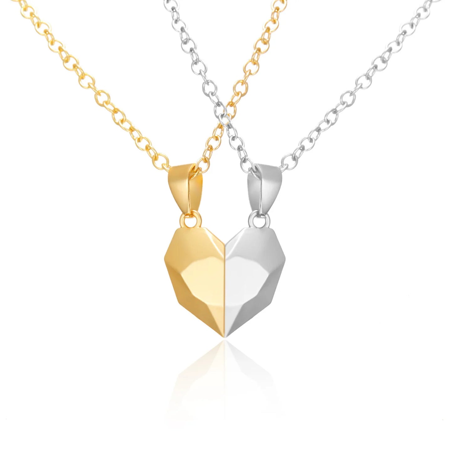 Collier couple Électrocardiogramme cœur magnétique – Symbole d’amour