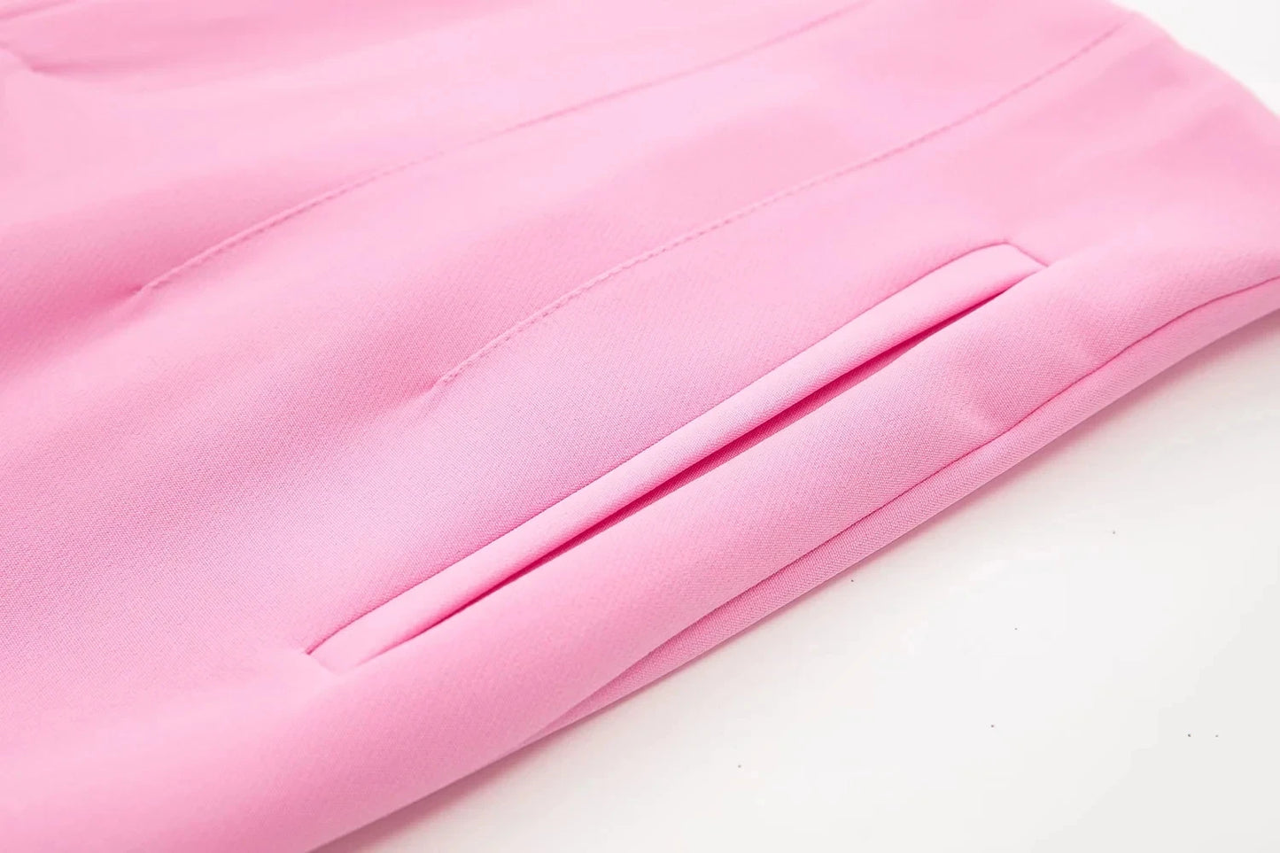 HH 2025 femmes couleur unie bureau coupe ajustée crayon pantalon taille haute fermeture éclair mouche femmes trajet poche garniture pantalon Streetwear