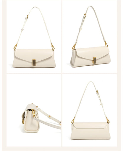 Hifashion élégant en cuir véritable sous les bras sacs à bandoulière pour femmes 2025 luxe concepteur bandoulière sacs à main carrés dames sacs à main