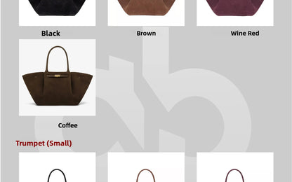 Demellier – sac fourre-tout en cuir suédé pour femmes, grande capacité, en forme de boulette, sous les bras, Style rétro américain, sac à main à usage quotidien