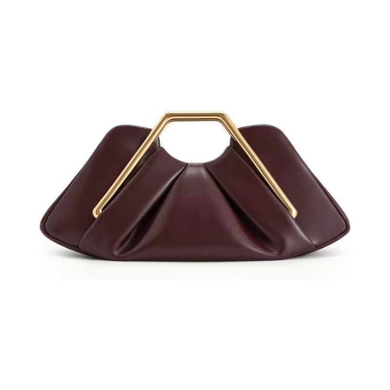 Sac nuage marron souple de luxe pour femmes, Hobos en cuir rétro nuage, sac à bandoulière pour téléphone, pochette de styliste à Clip, Bolsa