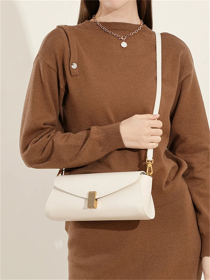 Hifashion élégant en cuir véritable sous les bras sacs à bandoulière pour femmes 2025 luxe concepteur bandoulière sacs à main carrés dames sacs à main