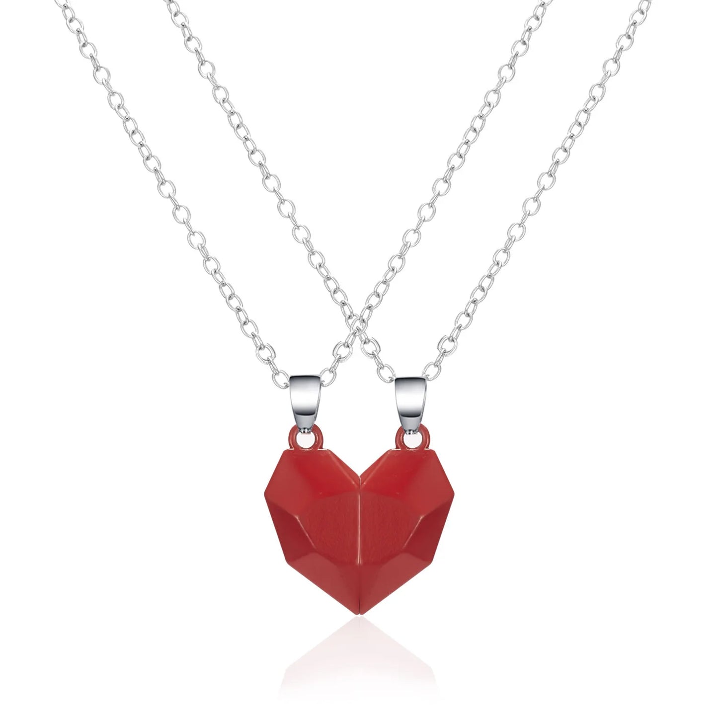 Collier couple Électrocardiogramme cœur magnétique – Symbole d’amour