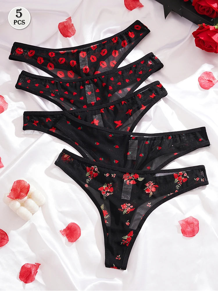 Lot de 5 Strings Femme – Confortables, Sexy et Mode