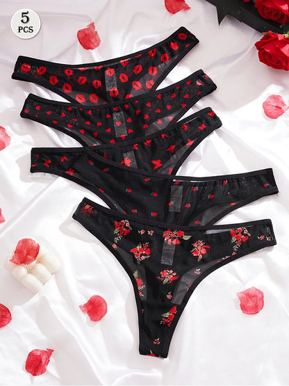 Lot de 5 Strings Femme – Confortables, Sexy et Mode