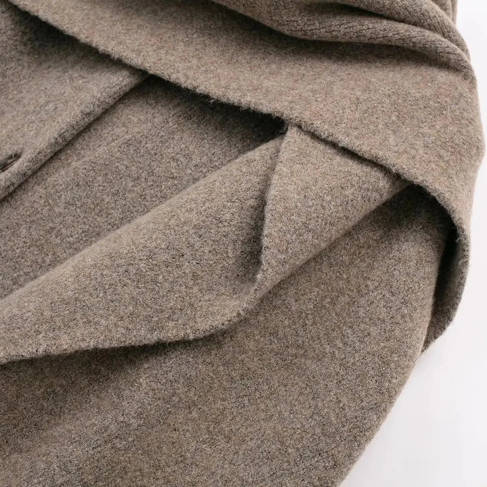 Cardigan en tricot pour femmes avec écharpe Veste slim décontractée Manches longues Patchwork Pocket Jacket Elegant Office Women's Sweater Coat Fashion Jacket