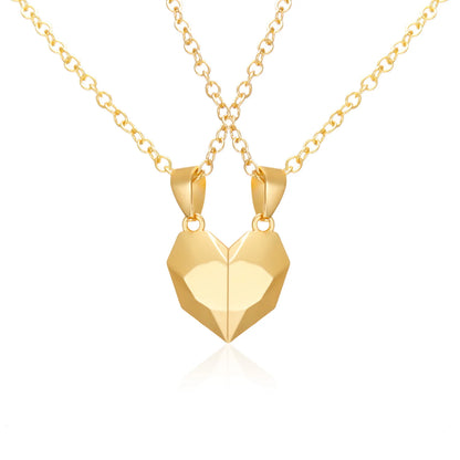 Collier couple Électrocardiogramme cœur magnétique – Symbole d’amour