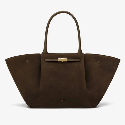 Demellier – sac fourre-tout en cuir suédé pour femmes, grande capacité, en forme de boulette, sous les bras, Style rétro américain, sac à main à usage quotidien