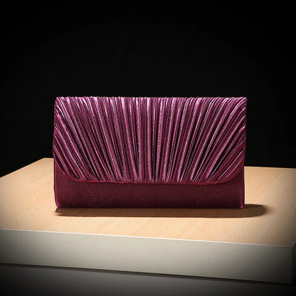 Sac à Bandoulière Plissé en Satin – Élégance Moderne pour Dîner, Sorties et Mariage
