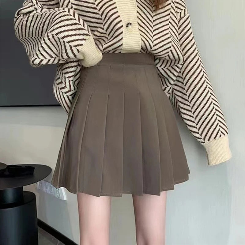 Jupe courte femme grande taille femme été taille haute Harajuku coréen noir mini jupe plissée femme étudiant uniforme
