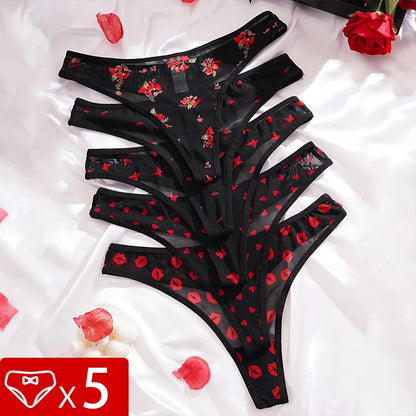 Lot de 5 Strings Femme – Confortables, Sexy et Mode