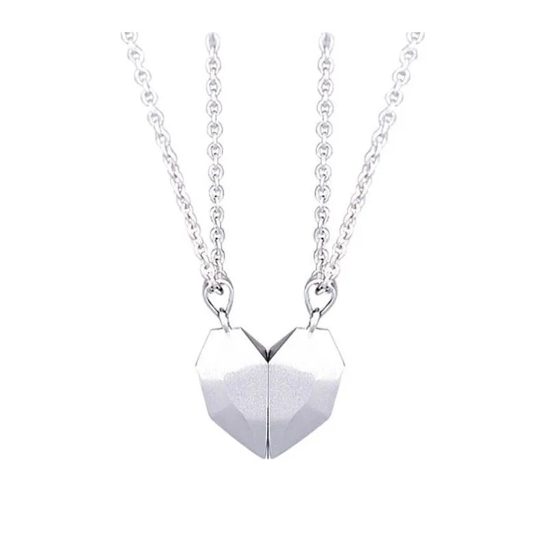 Collier couple Électrocardiogramme cœur magnétique – Symbole d’amour