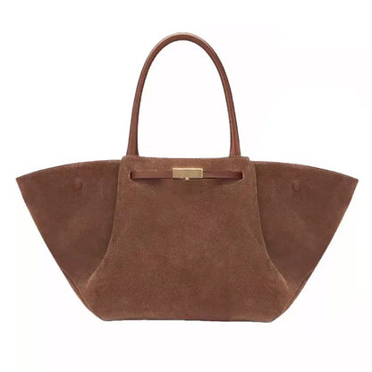 Demellier – sac fourre-tout en cuir suédé pour femmes, grande capacité, en forme de boulette, sous les bras, Style rétro américain, sac à main à usage quotidien