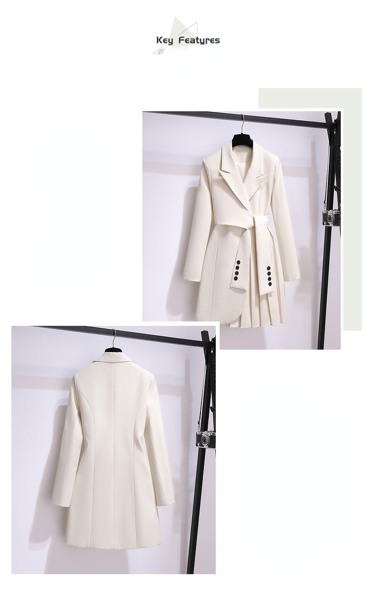 Blazer Femme Printemps – Blazer Long Taille Haute, Coupe Slim & Style Élégant