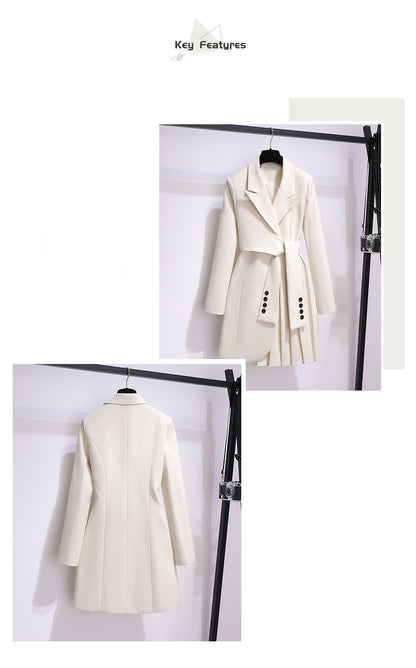 Blazer Femme Printemps – Blazer Long Taille Haute, Coupe Slim & Style Élégant