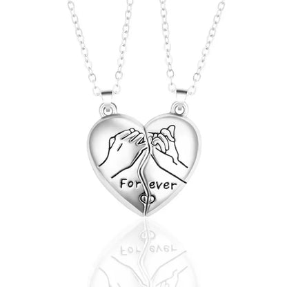 Collier couple Électrocardiogramme cœur magnétique – Symbole d’amour