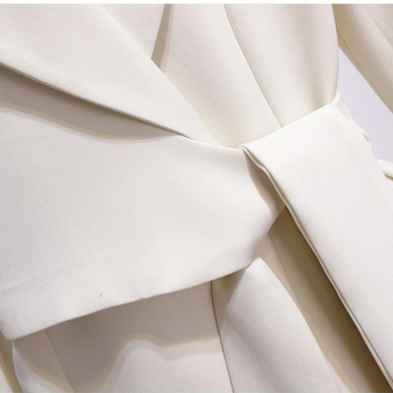 Blazer Femme Printemps – Blazer Long Taille Haute, Coupe Slim & Style Élégant