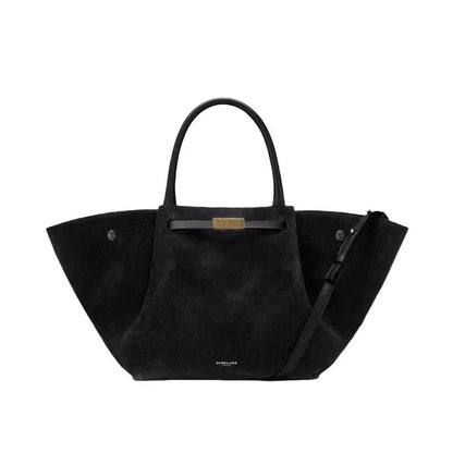Demellier – sac fourre-tout en cuir suédé pour femmes, grande capacité, en forme de boulette, sous les bras, Style rétro américain, sac à main à usage quotidien