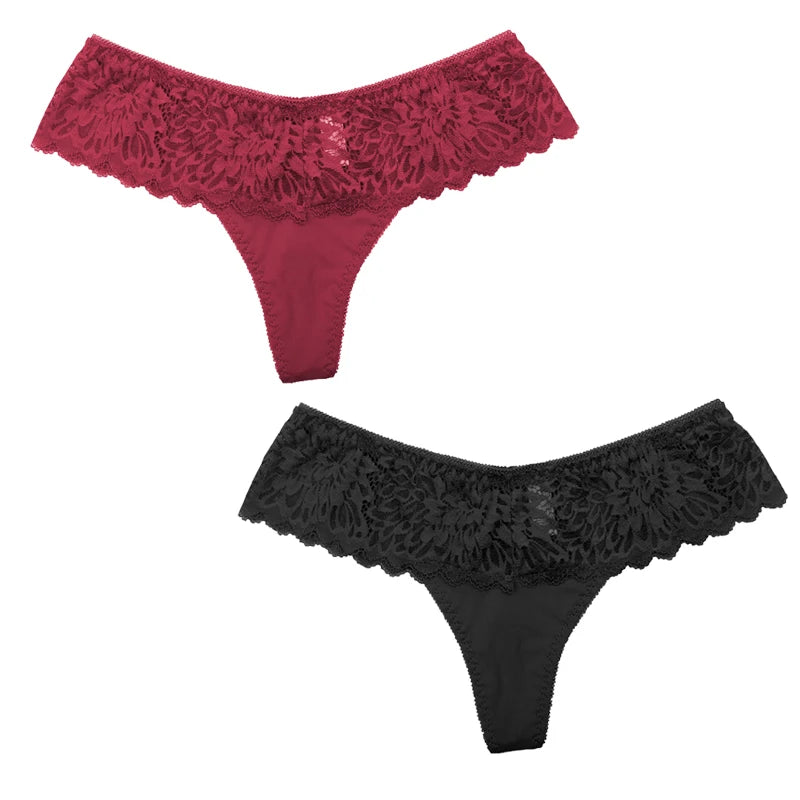 Culotte Tanga en Dentelle Femme – Sexy, Confortable et Élégante (2 pièces)