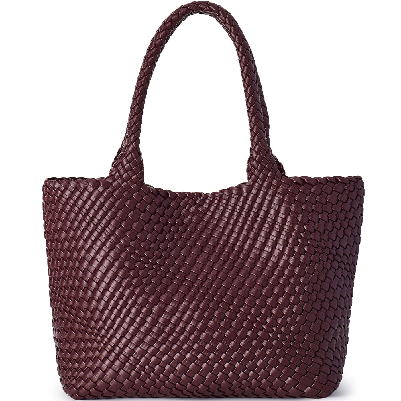 Sac fourre-tout tissé pour femme, sacs à main à bandoulière en cuir végétalien, fourre-tout de plage d'été à la mode, grands fourre-tout de voyage