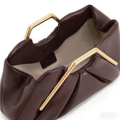 Sac nuage marron souple de luxe pour femmes, Hobos en cuir rétro nuage, sac à bandoulière pour téléphone, pochette de styliste à Clip, Bolsa