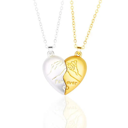 Collier couple Électrocardiogramme cœur magnétique – Symbole d’amour