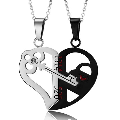 Collier couple Électrocardiogramme cœur magnétique – Symbole d’amour