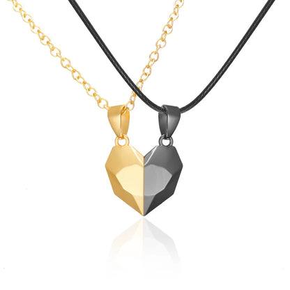 Collier couple Électrocardiogramme cœur magnétique – Symbole d’amour