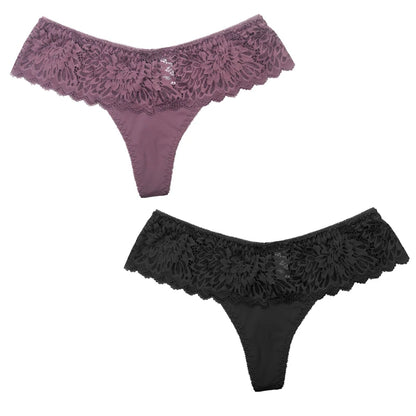 Culotte Tanga en Dentelle Femme – Sexy, Confortable et Élégante (2 pièces)