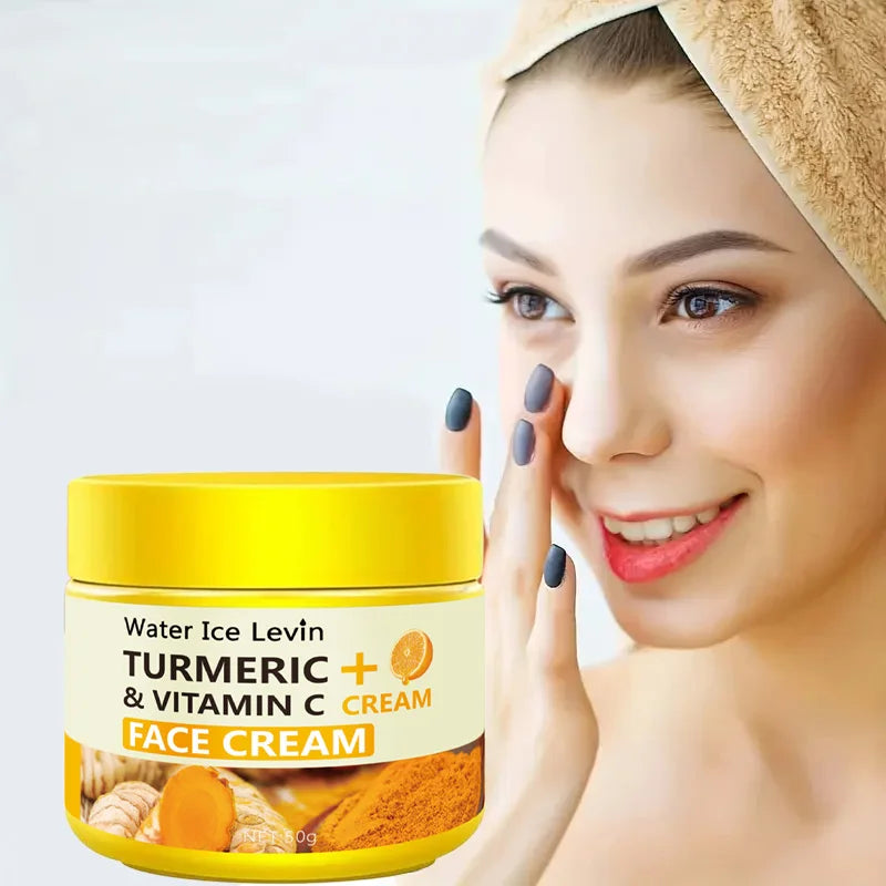 Crème Anti-âge au curcuma et à la vitamine C, hydratante, Anti-rides, collagène, acide hyaluronique, soins pour la peau, cosmétiques, 50g