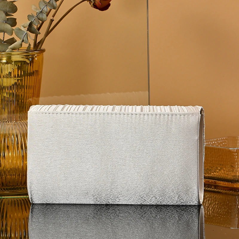 Sac à Bandoulière Plissé en Satin – Élégance Moderne pour Dîner, Sorties et Mariage