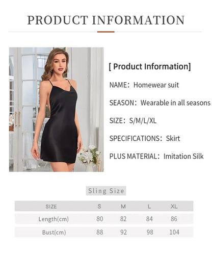 Chemise de nuit dos nu à col en V pour femmes, jupe à bretelles croisées pour la maison, décoration de papillon, robe de simulation, document solide, mode