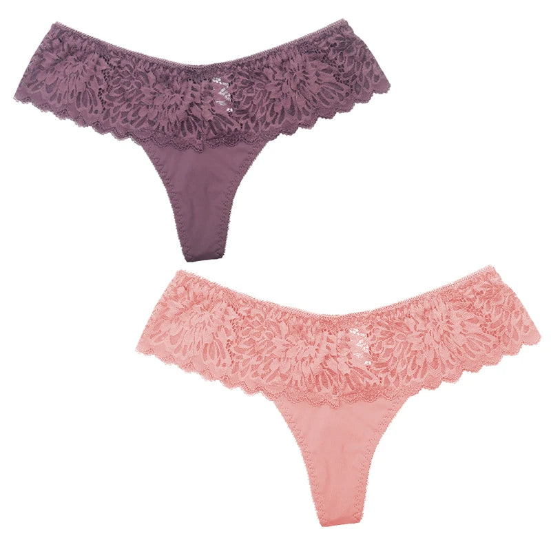 Culotte Tanga en Dentelle Femme – Sexy, Confortable et Élégante (2 pièces)