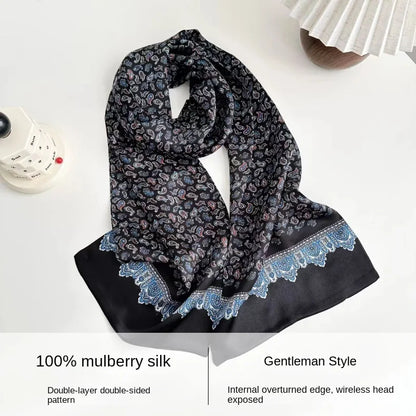 Écharpe double face en Soie de Mûrier 100 %