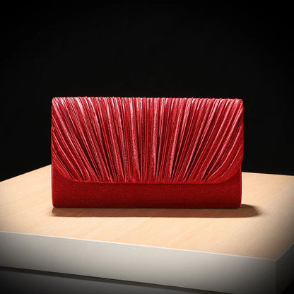 Sac à Bandoulière Plissé en Satin – Élégance Moderne pour Dîner, Sorties et Mariage
