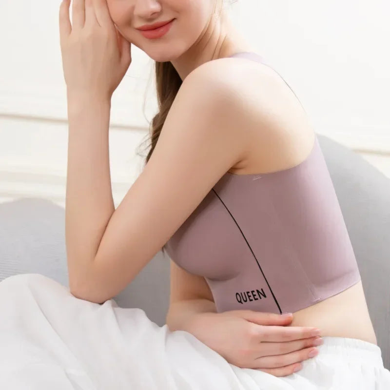 Soutien-gorge réglable pour femmes, grande poitrine, petit soutien-gorge, empêche l'affaissement, froncé, sans anneau en acier, Support supérieur étendu