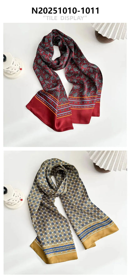 Écharpe double face en Soie de Mûrier 100 %