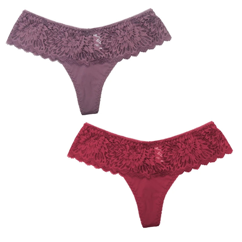 Culotte Tanga en Dentelle Femme – Sexy, Confortable et Élégante (2 pièces)