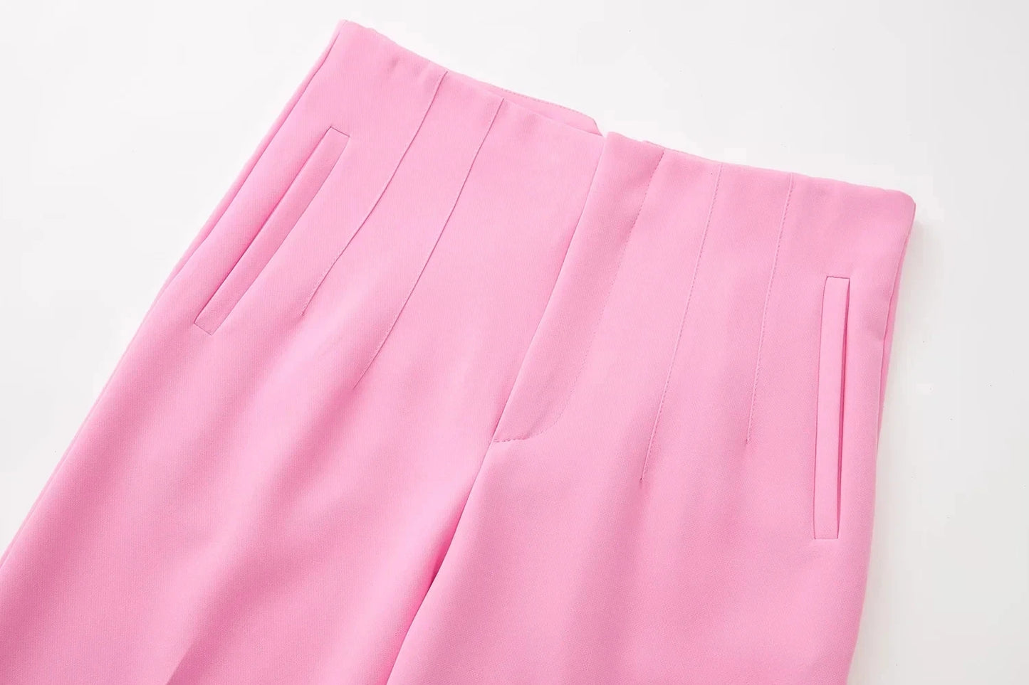 HH 2025 femmes couleur unie bureau coupe ajustée crayon pantalon taille haute fermeture éclair mouche femmes trajet poche garniture pantalon Streetwear