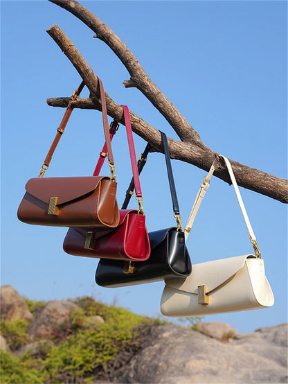 Hifashion élégant en cuir véritable sous les bras sacs à bandoulière pour femmes 2025 luxe concepteur bandoulière sacs à main carrés dames sacs à main