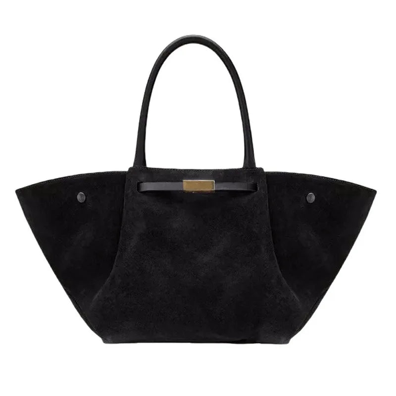 Demellier – sac fourre-tout en cuir suédé pour femmes, grande capacité, en forme de boulette, sous les bras, Style rétro américain, sac à main à usage quotidien