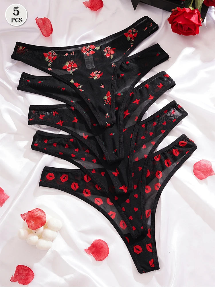 Lot de 5 Strings Femme – Confortables, Sexy et Mode