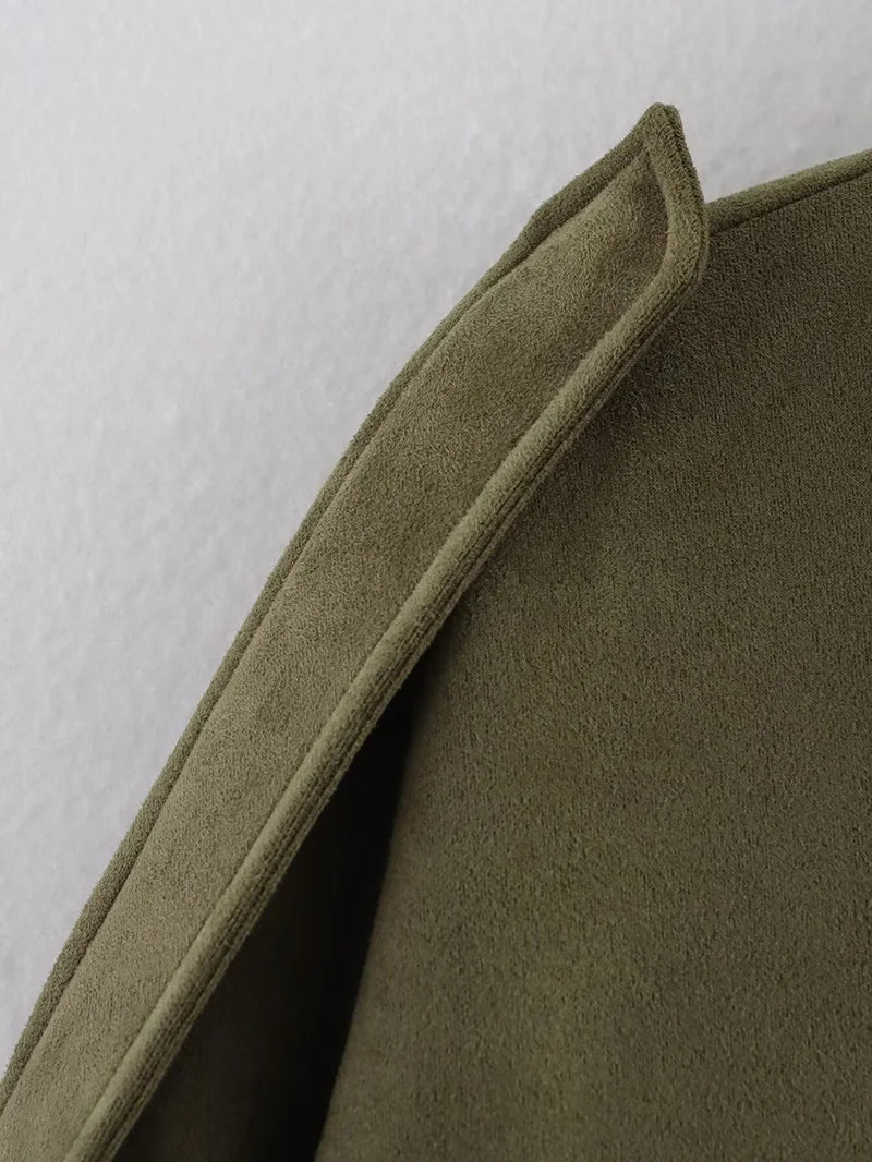 Vestes bombardier pour femmes, manteaux à la mode, col rabattu, manches longues, manteaux amples, Vintage, vêtements d'extérieur chics