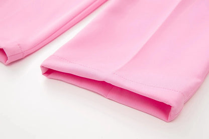 HH 2025 femmes couleur unie bureau coupe ajustée crayon pantalon taille haute fermeture éclair mouche femmes trajet poche garniture pantalon Streetwear